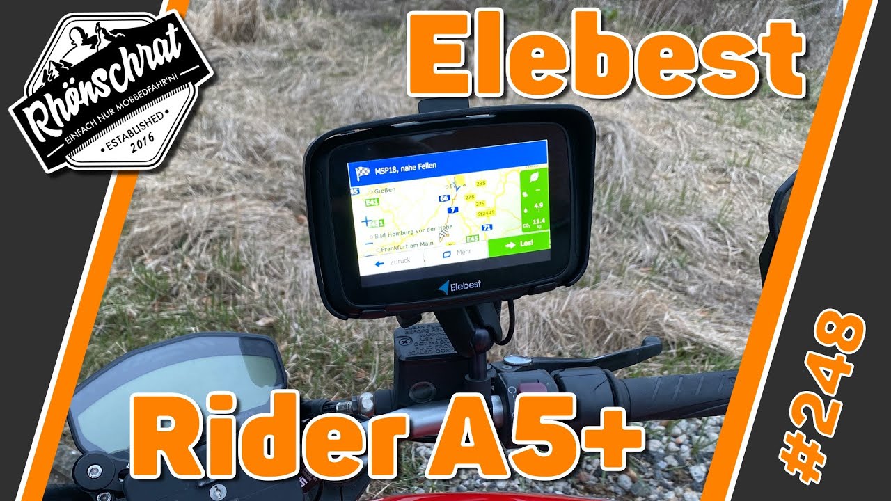 Elebest Rider AM500 Pro Motorrad Android 6.0 Navigationsgerät 32GB Speicher 5 Zoll HD Display Stabile Lenkerhalterung Wasserdicht Bluetooth W-LAN 