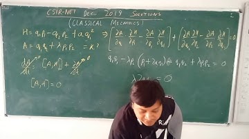 CSIR-NET Physics Dec 2019 Solutions | IClassical mechanics