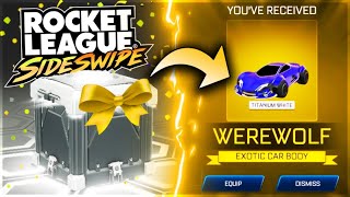 SIDESWIPE *LUCKIEST* MYSTERY CRATE IN ROCKET LEAGUE MOBILE HISTORY