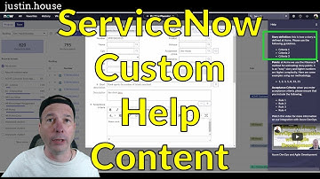 ServiceNow Custom Help Content