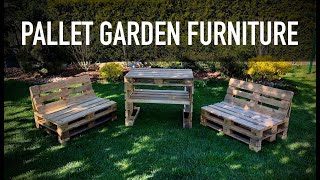 MAKING THE PALLET WOOD GARDEN FURNITURE // My Cellar Workshop