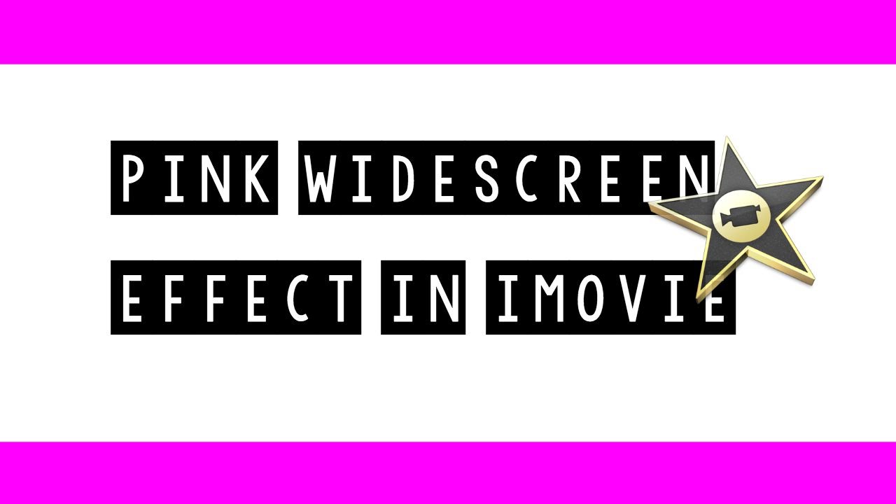 EDITING SERIES : Widescreen Effect in iMovie11
