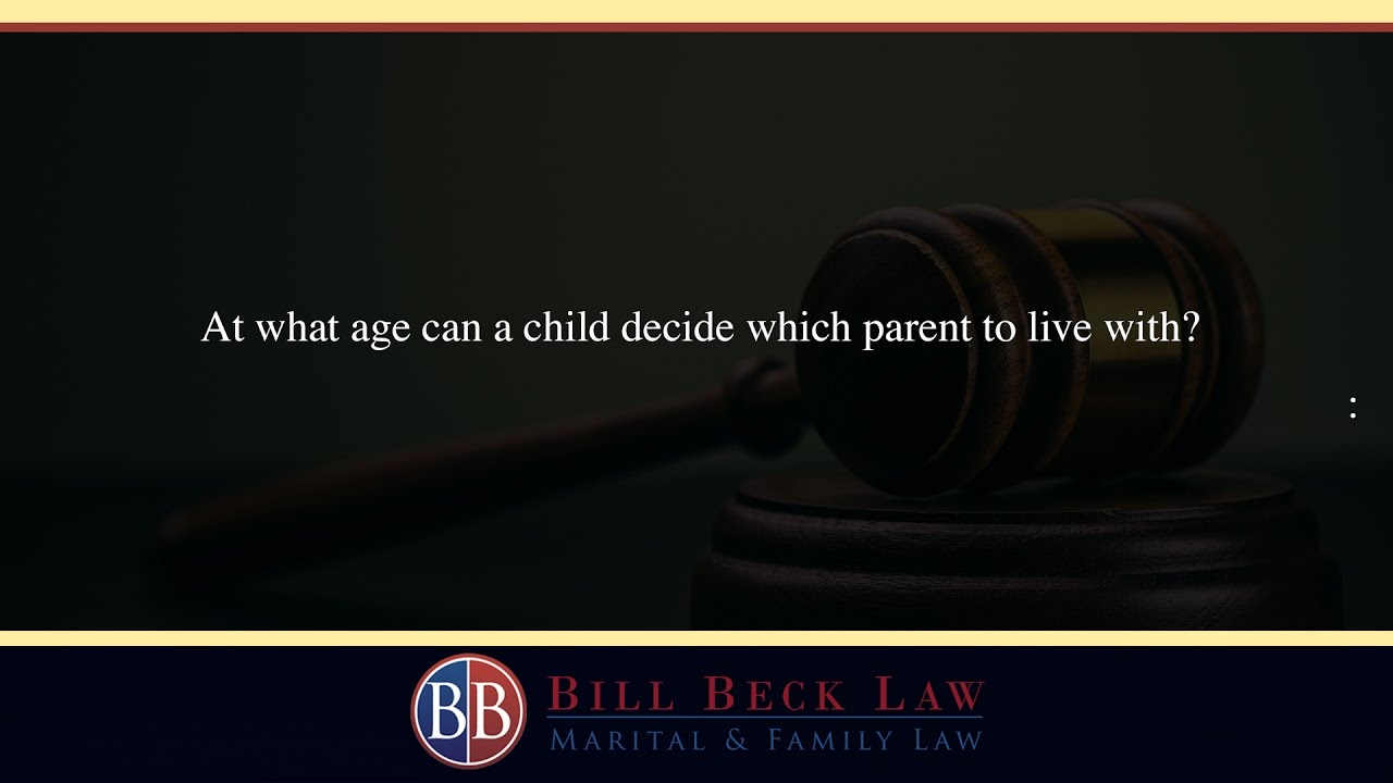 At what age can a child decide where to live?