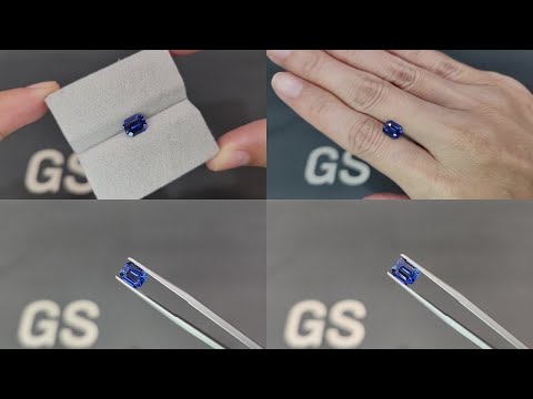 Blue sapphire octagon cut 1.54 carats, Sri Lanka Video  № 1