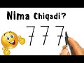 Sonlardan rasm chizish 777|Сандардан сурет салу|Рисунки из цифр | Drawing from numbers