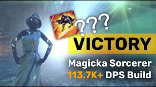 VICTORY - Magicka Sorcerer 113.7k+ DPS PvE Build (MemeDankExtra) | ESO - Waking Flame