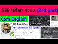 SEE Class 10 English New Model Questions of Answer 2083 Compulsory English  new syllabus 2nd part