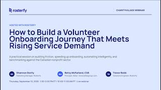 How to build a volunteer onboarding journey that meets rising service demand
