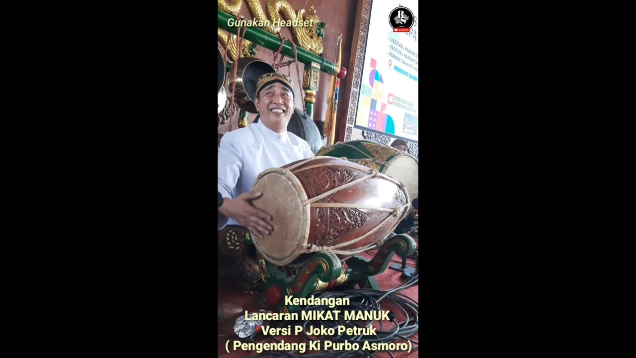 Belajar Kendangan MIKAT MANUK Versi P Joko Petruk Pengendang Ki Purbo Asmoro 