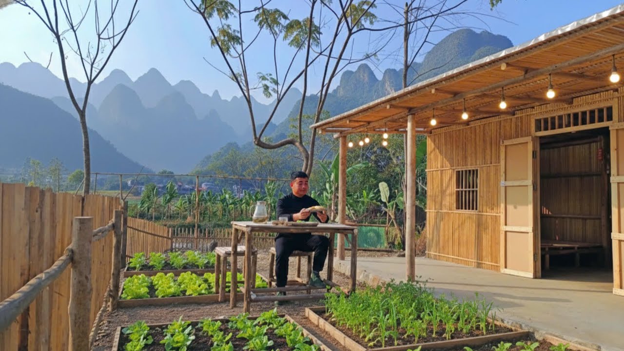 With skillful hands, CEO Nguyen has transformed wooden planks into a stunning set of tables & chairs