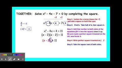 Completing the Square - Google Slides