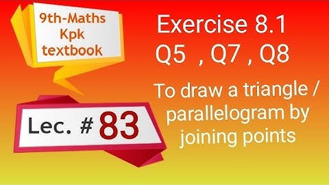 Exercise 8.1 , Q5, Q7, Q8, Linear graphs , pushto tutor tech, Kpk textbook, Lec 83, Class 9 maths