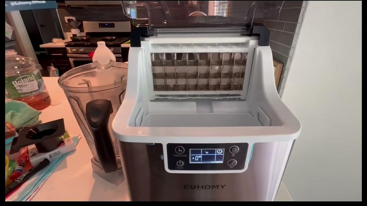 EUHOMY Ice Maker Machine Countertop Review, Check out this ice maker with  me 