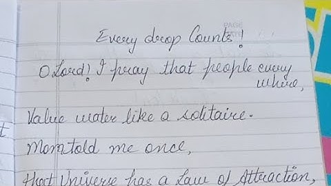 New Poem -Save Water / Every drop Counts #savewater #everydropcounts #poemtosavewater #savewaterpoem