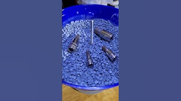 Using a Vibratory Tumbler to remove rust from tools #shorts