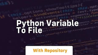 python variable to file