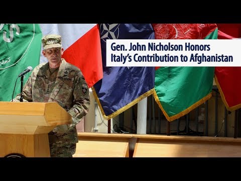 Gen. Nicholson Honors Italys Contribution To Afghanistan