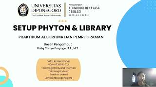 PROGRAM 7 | SETUP PHYTON & LIBRARY | Algoritma dan Pemrograman