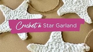 How to Crochet a Christmas Star Garland - Easy Crochet Tutorial by Crochet and Tea 712 views 4 months ago 19 minutes