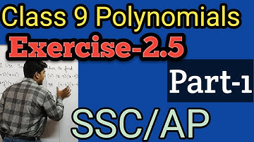 Class 9 Polynomials (Exercise 2.5) || Part-1 || Question No.1 & 2 || SSC/AP || RK Sir Maths wale