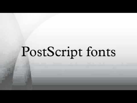 PostScript fonts