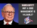 The Importance Of A Good Management - Warren Buffett