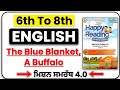 The blue blanket, A buffalo english worksheet 6th,7th,8th mission samarth 2026 | Punjab Eduhub