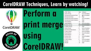 Coreldraw Tutorial -  Print Merge