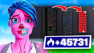 Fortnite Ranked, But Every Win My Keyboard Gets WORSE!