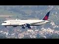 15 minutes of magnificent scenic morning arrivals | Zurich Airport Plane Spotting | 4K