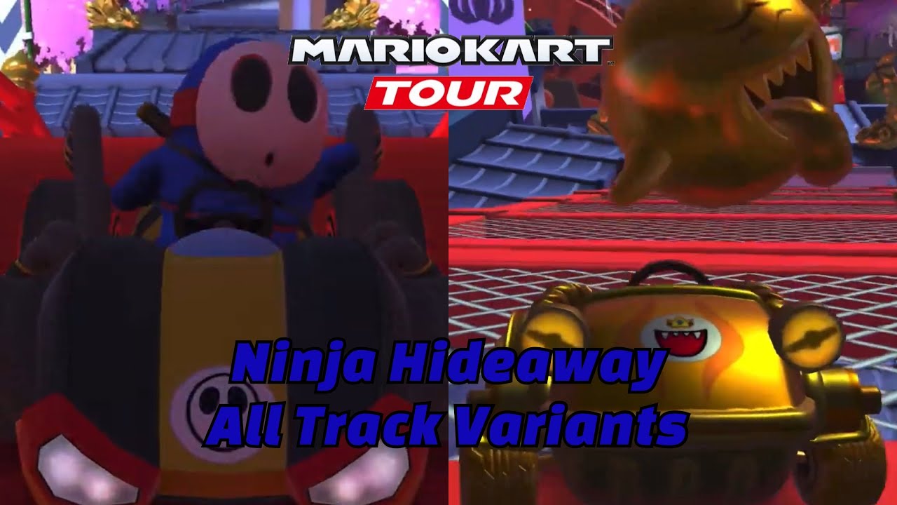 Mario Kart Tour: Ninja Hideaway - All Track Variants - YouTube