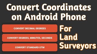 How to Convert Coordinates on Android Phone | Coordinates Conversion on Android Phone | Best App screenshot 1