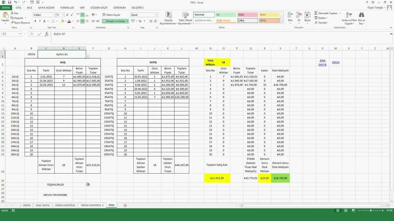 FİFO yöntemi ile stok takibi nasıl yapılır?