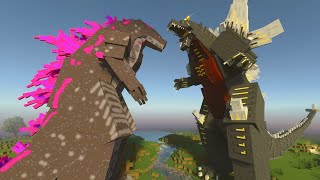 Godzilla The New Empire vs Godzilla Greatest Enemies Addon MCPE in Minecraft Bedrock | WedCraft