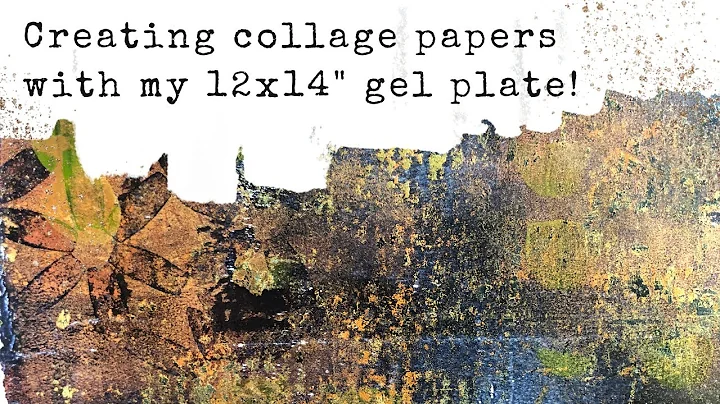 Creating even MORE collage papers with my 12x14" g...