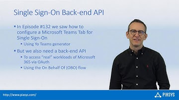 Episode #133 - Back-end API of a Microsoft Teams Tabs with Single Sign-On