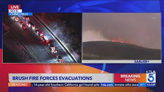 Chino Hills brush fire forces evacuations