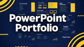 How to make Professional PORTFOLIO Presentation in PowerPoint with Animation