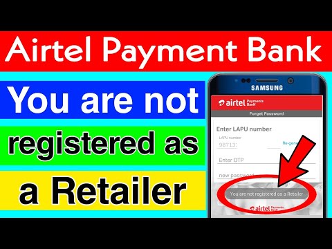 Airtel Payment Bank Update | You are not registered as a Retailer Problem Solution | Airtel payment