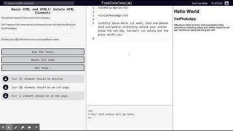 Learn Basic HTML and HTML5: Delete HTML Elements | freeCodeCamp.org 07