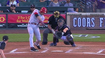 CIN@COL: Votto opens scoring with a single to center