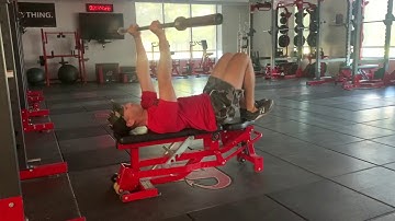 Hook Lying Barbell Skull Crusher