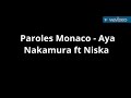 Paroles Monaco - Aya Nakamura ft Niska [son officiel]