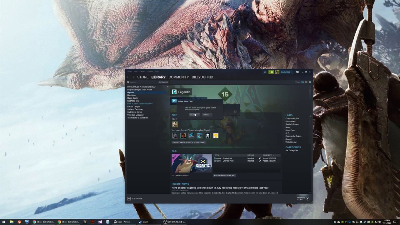 Gigantic Archive: Servers Down Uninstall Gigantic and Arc