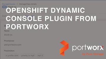 A Walkthrough of the Red Hat OpenShift Dynamic console plugin from Portworx