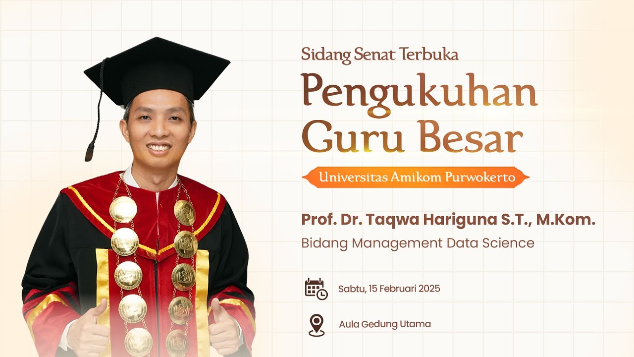 🔴 LIVE Pengukuhan Guru Besar Universitas Amikom Purwokerto | 15 Februari 2025