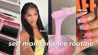 AT HOME SELF MAINTENANCE ROUTINE press ons affordable hair waxing skincare etc
