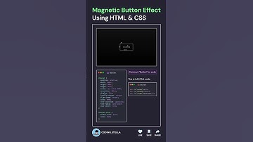 Magnetic Button Hover Effect 🤯 HTML CSS #css #button