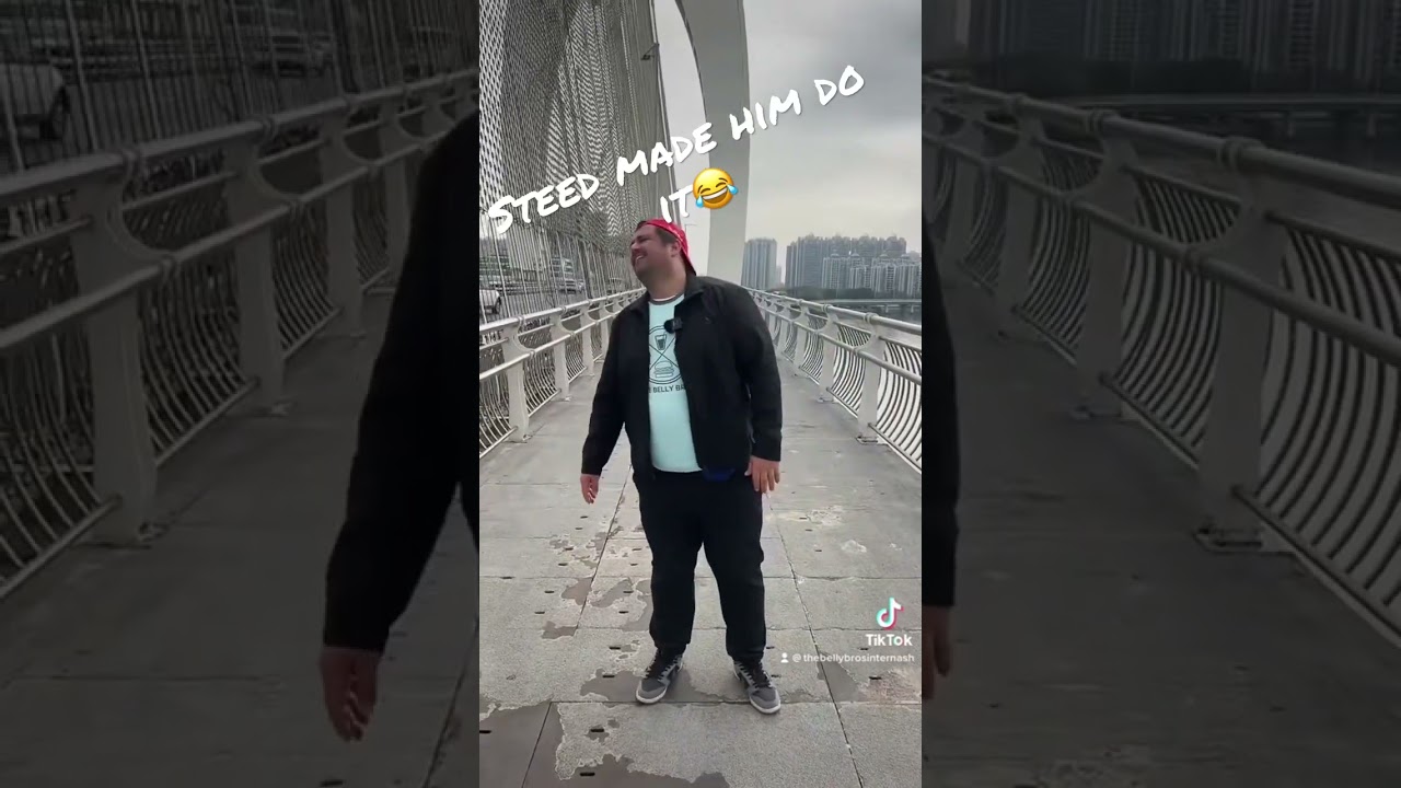 When we not eating we dancing on bridges 