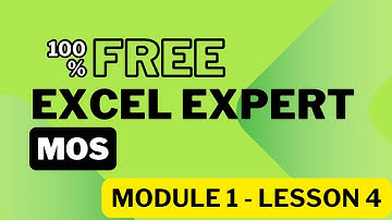MOS Excel Expert Module 1 Lesson 4